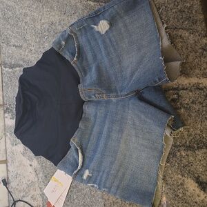 Isabel Maternity Denim Cutoff Shorts